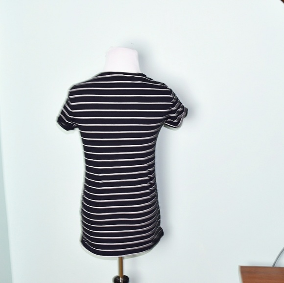 Beautiful Black and White Striped Top - Picture 2 of 2